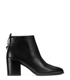 Stuart Weitzman Loft Block-heel Leather Bootie, Black In Black Nappa Leather