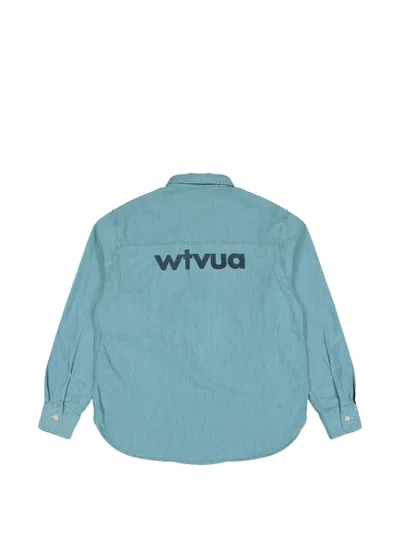 Wtaps Cb Long-sleeved Shirt In Blue