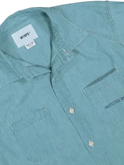 Wtaps Cb Long-sleeved Shirt In Blue
