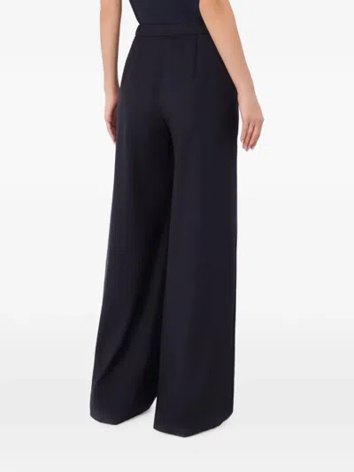 Max Mara Drawstring Wide-leg Trousers In Blue
