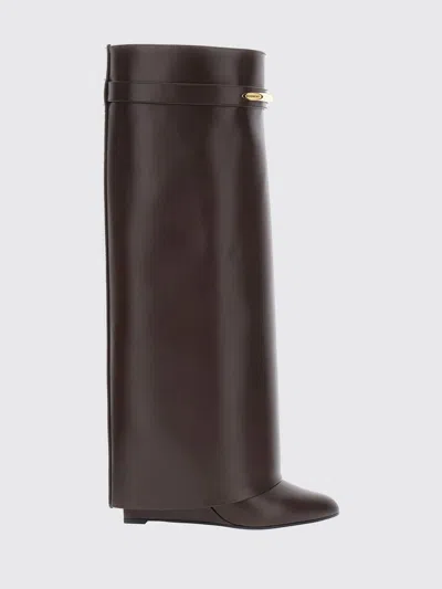 Givenchy Stylish Calf Leather Ankle Boots For Women In Brown
