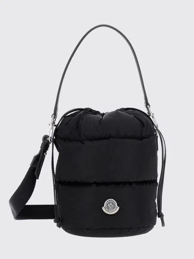 Moncler Caradoc Fabric Bucket Bag With Adjustable Strap In Black