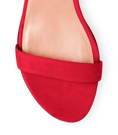 Shop Stuart Weitzman The Nudistjune Sandal In Red Suede