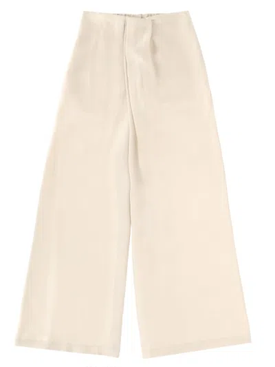 Alysi Tailored Wide Leg Pants Light Design In Neutral