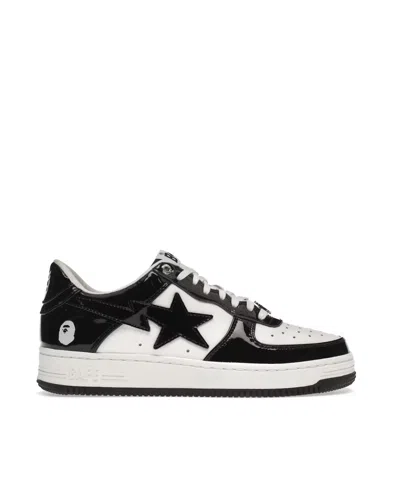 A Bathing Ape Bape Sta Patent Leather Sneakers In Animal Print