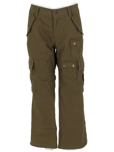 Isabel Marant Womens Khaki Josine Cargo-pocket Cotton Trousers In Green