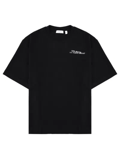 Off-white Off White Minimally Styled Short Sleeve T-shirt For Men In Black