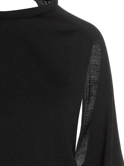 Ramael Cut Out Insert Top Sweater In Black