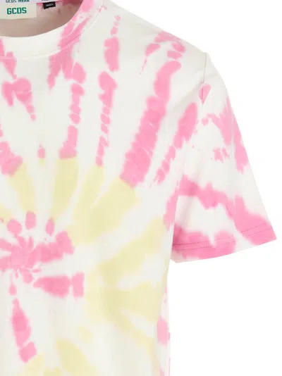 Gcds Tie Dye T-shirt Multicolor In Pink