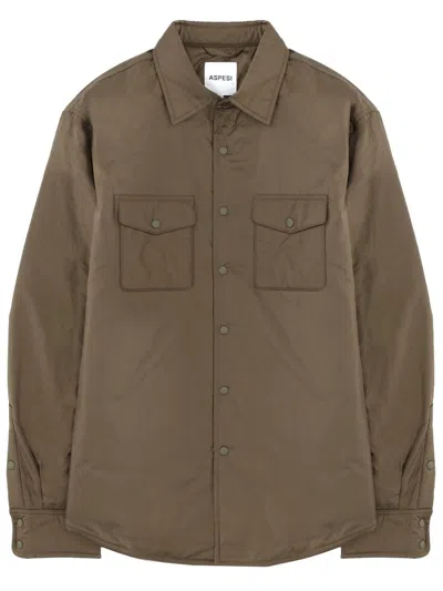 Aspesi Jacket With Chest Pockets And Long Sleeves In Green