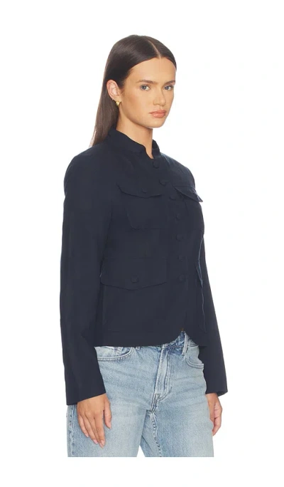 Rag & Bone Mercer Linen Blazer In Blue