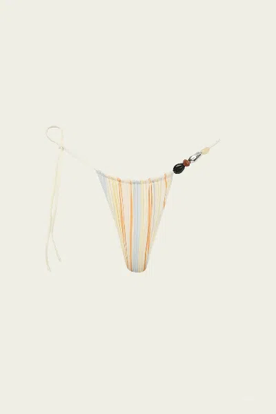 Sir Pernille Reversible String Brief In Sommer Stripe In Multi