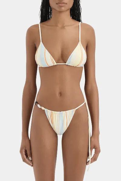 Sir Pernille Reversible String Brief In Sommer Stripe In Multi