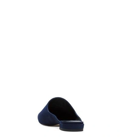 Shop Stuart Weitzman The Mulearky Flat In Blue Suede