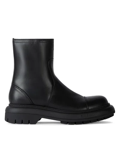 Givenchy Cargo Biker Boots In Leather In Multi