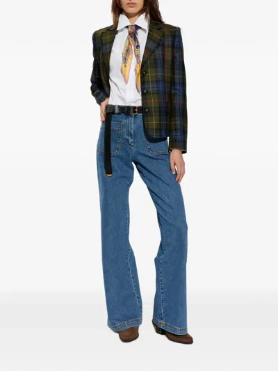 Etro Patch-pockets Jeans In Blue