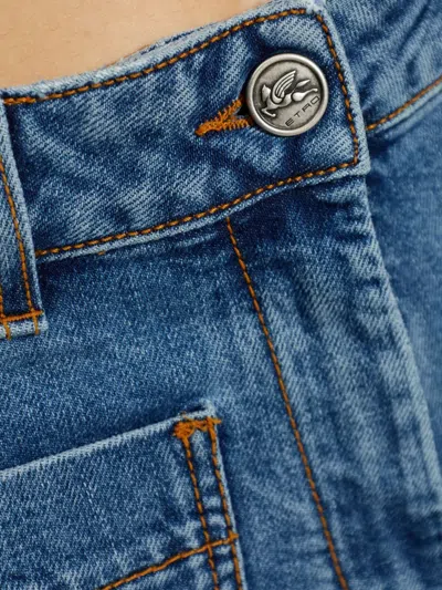 Etro Patch-pockets Jeans In Blue