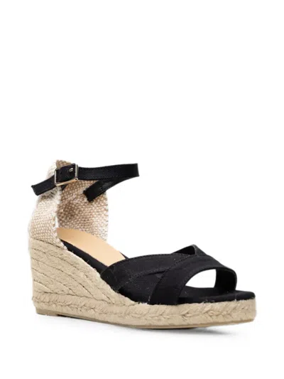 Castañer Bruna Wedge Espadrilles In Black