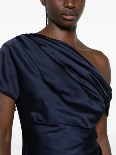 Simkhai One-shoulder Draped Top In Blue