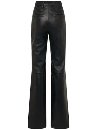 Giuseppe Di Morabito Leather Flared Pants In Black