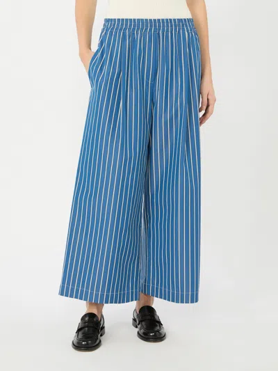 Weekend Max Mara Patterned Casual Pants In Blue