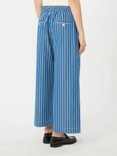 Weekend Max Mara Patterned Casual Pants In Blue