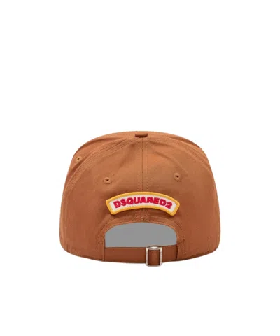 Dsquared2 Logo-patch Distressed Baseball Cap In Brown