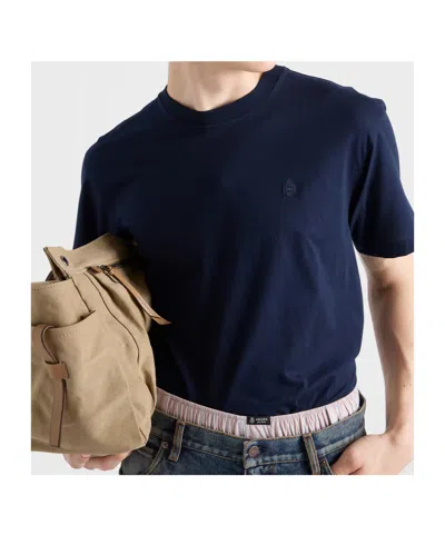 Prada Cotton T-shirt In Blue