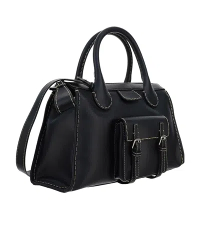 Chloé Edith Medium Tote Bag In Black