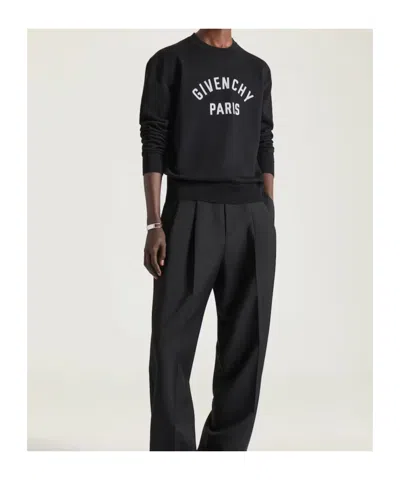 Givenchy Beaded Logo-print Sweater In Black