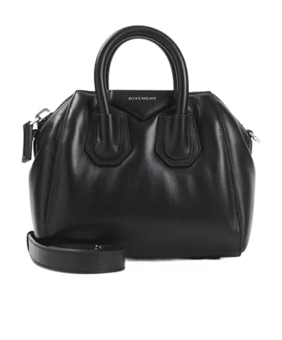 Givenchy Antigona Puffy Top-handle Bag In Leather In Black
