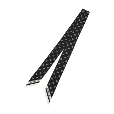 Givenchy Pointed Silk Scarf In Black
