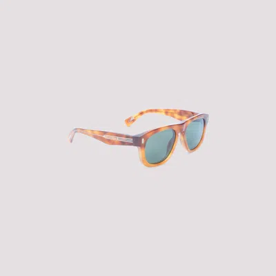 Brunello Cucinelli Rectangular Acetate Sunglasses In Brown