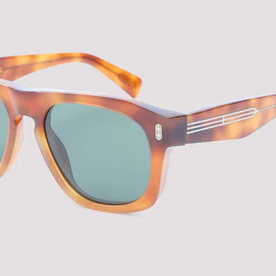 Brunello Cucinelli Rectangular Acetate Sunglasses In Brown