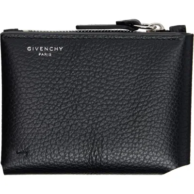 Givenchy Folded Leather Wallet In Black
