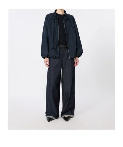 Max Mara Zip-up Jacket In Blue