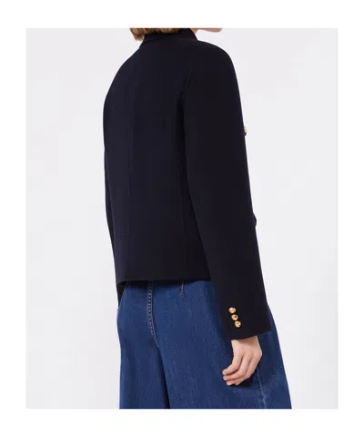 Max Mara Long-sleeved Casual Jacket In Black