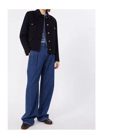 Max Mara Long-sleeved Casual Jacket In Black