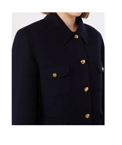 Max Mara Long-sleeved Casual Jacket In Black