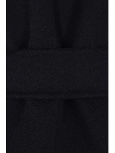 Max Mara Long Sleeve Coat In Blue