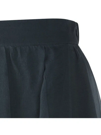 Brunello Cucinelli Flared Midi Skirt In Blue