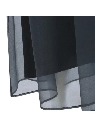 Brunello Cucinelli Flared Midi Skirt In Blue