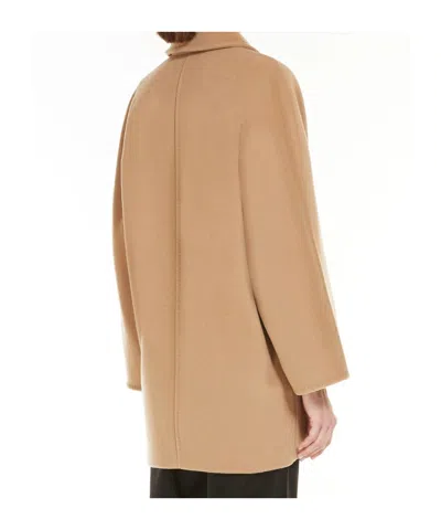 Max Mara Double-breasted Coat In Brown