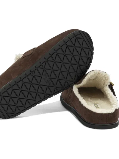 Prada Slingback Mules In Black
