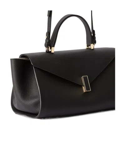 Valextra Iside Editor Top Handle Medium Bag In Black