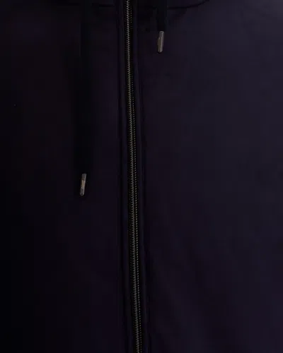 Herno Drawstring Hoodie In Blue