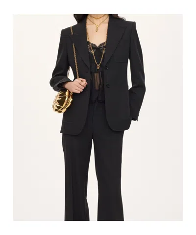 Chloé Single-breasted Wool Blazer In Black