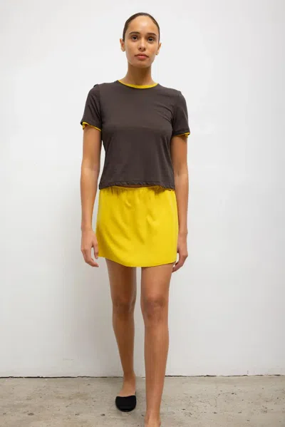 Leset Milo Tee In Brown