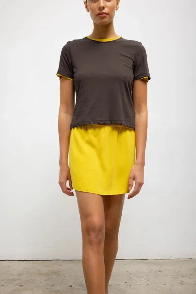 Leset Milo Tee In Brown