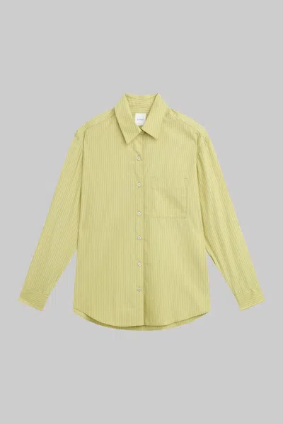 Leset Pre-order: Yoshi Stripe Classic Oversized Button Down In Multi
